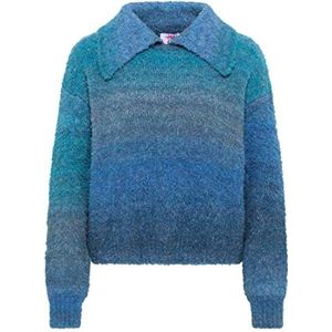 LIBBI Dames gebreide trui 12419595-LI01, blauw, M/L, blauw, M/L