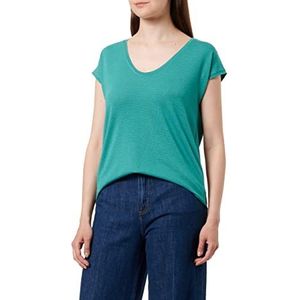 PIECES Dames Pcbillo Tee_Lurex Stripes T-shirt, Green-Blue Slate, XS