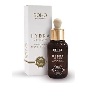 BOHO Beauty Essentials Hydraserum, hydraterend gezichtsserum, 30 ml, met hyaluronzuur met verschillend molecuulgewicht, geschikt voor alle huidtypes