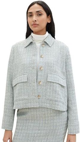 TOM TAILOR Damesblazer, 34792 - Green Boucle Design, 36