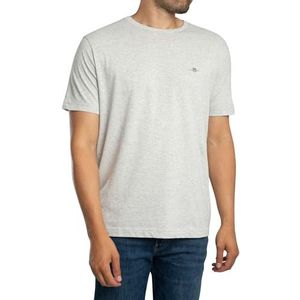GANT Heren Normaal Schild T-Shirt, Cloud Grey Melange, S