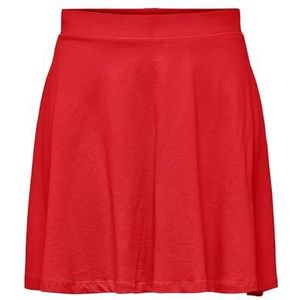 ONLY Onlmay Life Skater Skirt JRS Skaterrok voor dames, flame scarlet, XL