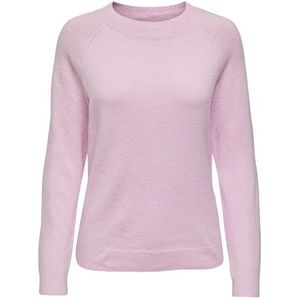 ONLY Vrouwelijke gebreide trui, eenkleurig, Pastel Lavender/Detail:w. Melange, XL