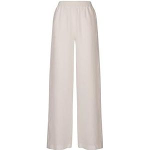 Seidensticker Damesbroek, regular fit, broek met zakken, lange mouwen, 100% linnen, wit, 38