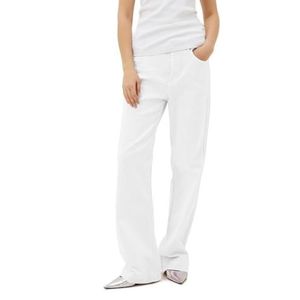 Replay Dames Relaxed Fit Straight Leg Jeans Melja, 001 Optical White, 27W / 30L