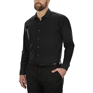 Unlisted by Kenneth Cole Unlisted Dress Shirt Solid Smokinghemd voor heren, zwart, (L Hoog) 42 cm Nek 89/91 cm Mouw