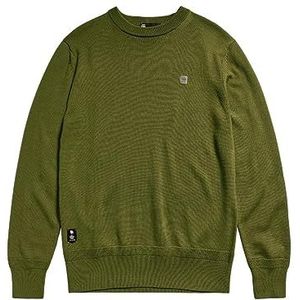 G-STAR RAW Premium Core gebreide trui, groen (Dark Olive D21931-b692-c744), M