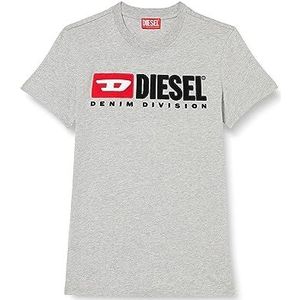 Diesel T-diegor-DIV T-shirt voor heren, Grey Melange (geen Bros), XXS