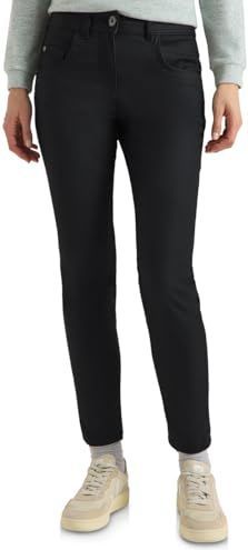 Cecil Dames Broek in lederlook in Zwart, Gr: 25