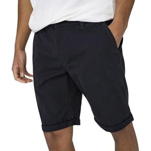 ONLY&SONS Men Shorts Casual Summer Bermuda Pants Short Leisure Trousers, Colour:Dark Blue, Size:XXL