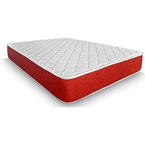 Duérmete Online Visco-elastische matras Lite, omkeerbaar, stevig en comfortabel, hoogte 23 cm, kant voor winter/zomer, wit, 150 x 200 cm