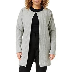 Vila Vinaja New Long Jacket-Noos gebreide jas voor dames, lichtgrijs gem., XXL