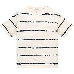 TOM TAILOR Meisjes T-shirt 1035127, 31639 - White Batik Stripe, 128