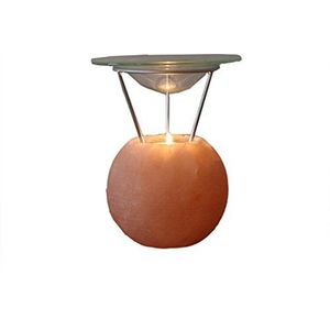 HIMALAYA SALT DREAMS - zoutkristal aromalamp Petite Ball, inclusief glazen schaal en metalen houder