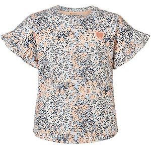 Noppies T-shirt voor meisjes en meisjes, Pembroke met korte mouwen, all-over print, Bijna abrikoos - N030, 122 cm