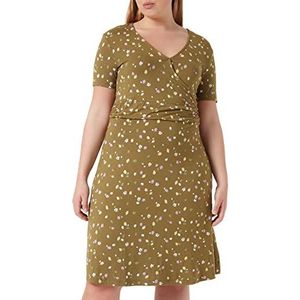 TOM TAILOR Dames Jurk in wikkellook 1032059, 29156 - Olive Small Floral Design, 40