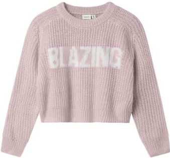 Name It - Nkfkerda Ls Short Knit - Gebreide Trui - Burnished Lilac