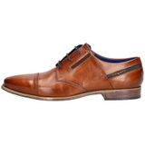 Bugatti - Veterschoenen - Cognac used - Blokhak - Avondschoen - Feestelijke Schoen met Stretch-inzetten