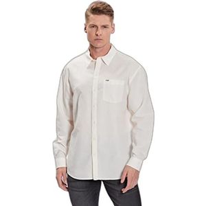Wrangler Heren 1 PKT Shirt, Worn White, Medium, Worn White, M