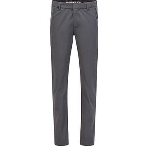 BOSS Heren Rogan4-1 slim fit broek van elastische katoenmix met tapes op de zakken, donkergrijs, 56