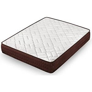 Cama express Viscosoft Ergos matras, aanpasbaar, onafhankelijkheid, visco-elastisch, wit en bruin, 140 x 190 cm
