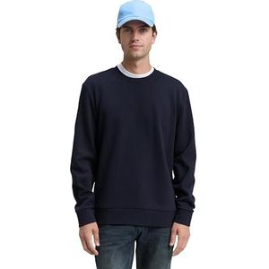 TOM TAILOR - Sweatshirt - Nachtblauw - Effen - Lange Mouw