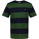 BAR Stripe SS T-shirt, pine green, M