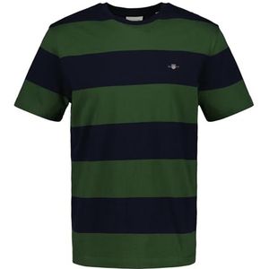 BAR Stripe SS T-shirt, pine green, M