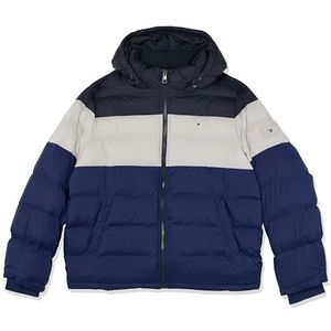 Tommy Hilfiger heren Down Alternatieve bovenkleding jas Klassieke Puffer Jas met capuchon, Bluebell Kleurblok, B08F46P6GZ