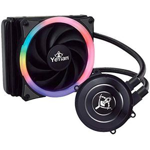 YEYIAN 1200-serie gaming-vloeistofkoelsysteem, voor desktopcomputer, 120 mm, 1 RGB-ventilator (wc1200)
