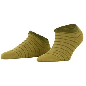 FALKE Dames Korte sokken Stripe Shimmer W SN Katoen Kort gedessineerd 1 Paar, Geel (Nugget 1222), 35-38