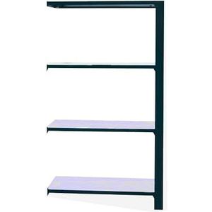 Simon Rack Officlick Boekenkast, 1500 x 900 x 300 mm, 4 hoogtes, industriële stijl, metaal, antraciet/wit