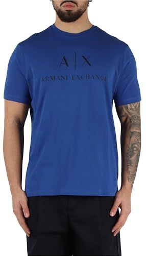 Armani Exchange Heren Corporate Logo Tee Hedendaags (Pack van 1), Mazarine Blauw, XL