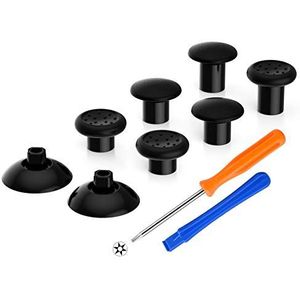 eXtremeRate ThumbsGear Thumbsticks voor Xbox Series X/S, 6-in-1 Swap analoge sticks, opzetstukken voor Xbox One S/X, joystick voor Xbox One Elite V1 controller, zwart