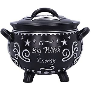 Nemesis Now Big Witch Energy Cauldron Box 15.4cm, Hars, Zwart, Halloween Giftware Collection, Halloween Heksen Ketel Doos, Hekserij Geschenkwaren, Opbergdoos, Gegoten in de fijnste Hars,