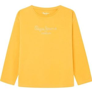 Pepe Jeans Vita Ls T-shirt voor meisjes, Geel (Honing Geel), 12 jaar