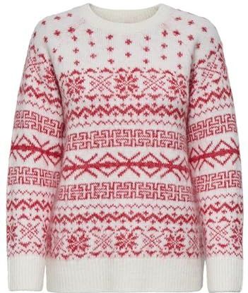ONLY Trui 'ONLXMAS NORDIC'  rood / wit