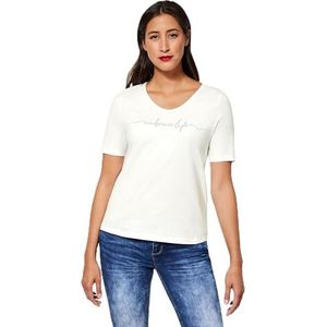 Street One Dames T-Shirt, off-white, 34