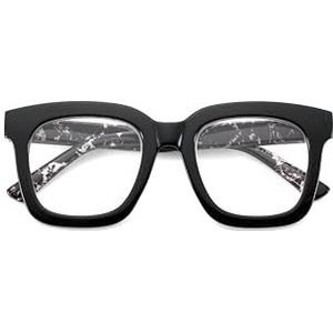 Leesbril Carolina Zwart-Gemarmerd +2,00