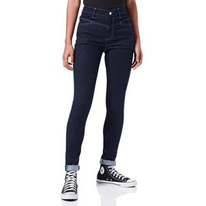 s.Oliver Izabell Skinny, 120.10.202.26.180.2109761, broek voor dames, donkerblauw stretch, maat 36