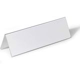 Durable 805319 Tafelnaambord tafel 105/210x297 mm, transparant met wit papieren inleg, 25 stuks.