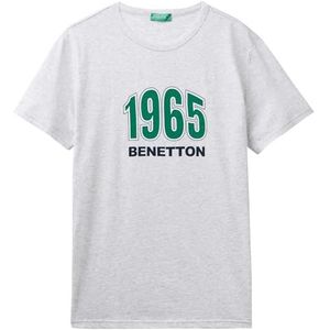 United Colors of Benetton Heren 3i1xu100a T-shirt, lichtgrijs gemêleerd 506, Large, lichtgrijs gemêleerd 506, L