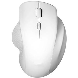 Draadloze muis, 3200 dpi, wit, ideaal voor gaming en dagelijks gebruik, biedt precisie en comfort in het gebruik.