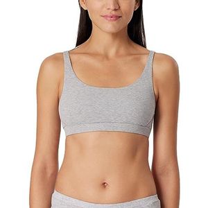 Schiesser Biologisch katoenen Pure Rib bustier voor dames, grijs gemêleerd 179880, 36