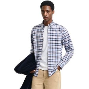 REG Classic Oxford geruit shirt, lichtblauw, S