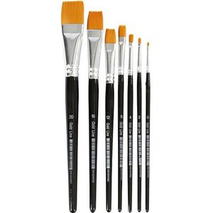 Gold Line Brushes - 7 mixed (10247)