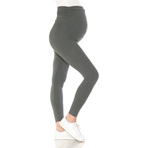 Leggings Depot Women's Maternity Leggings Over The Belly Pregnancy Casual Yoga Tights (Heather Charcoal, X-Large)