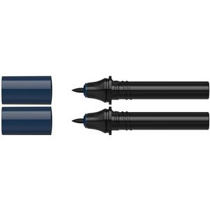 Schneider 040 Paint-It Twinmarker cartridges (Round Tip - rond, kleurintensieve inkt op waterbasis, voor gebruik op papier, 95% gerecyclede kunststof) zwart 001