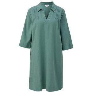 s.Oliver Relaxed Fit-jurk van linnenmix, Petrol 6575, 34