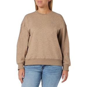 GANT Rel Shield C-Neck Sweatshirt voor dames, Desert Brown, S